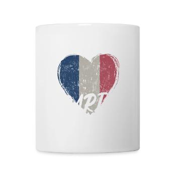 Retro-Abzeichen, Paris Frankreich ist meine Heimatstadt - Tasse - Weiß - Vorne