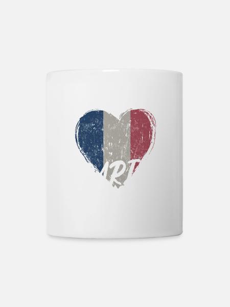 Retro-Abzeichen, Paris Frankreich ist meine Heimatstadt - Tasse - Weiß