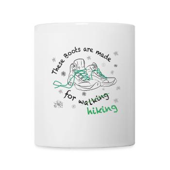 These boots are made for hiking! Mountain Hiking Boot - Mug - white - Front