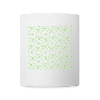 St Patrick´s Day, Kleeblätter Muster - Tasse - Weiß - Vorne