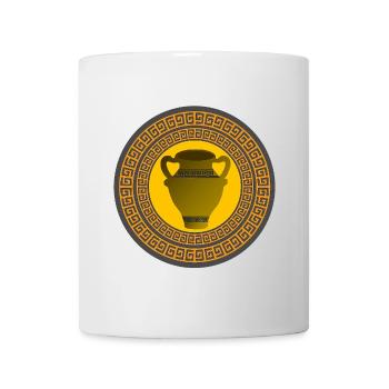griechisches muster, antike vase griechisch - Tasse - Weiß - Vorne