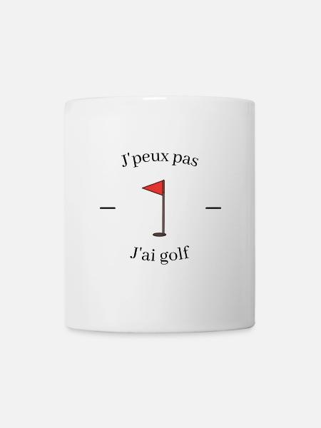 Je peux pas j'ai golf - Mug blanc - blanc