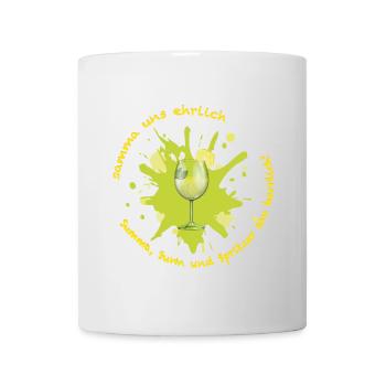 Samma uns ehrlich Summa Sunn Spritzer san herrlich - Tasse - Weiß - Vorne