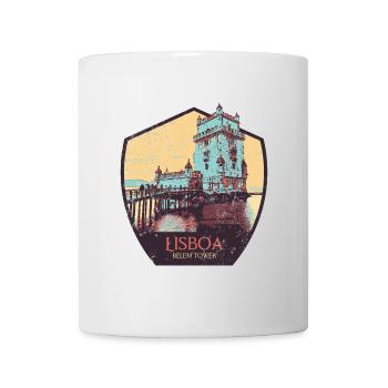Lisbonne Portugal, belle ville, tour de Belem - Mug blanc - blanc - Devant