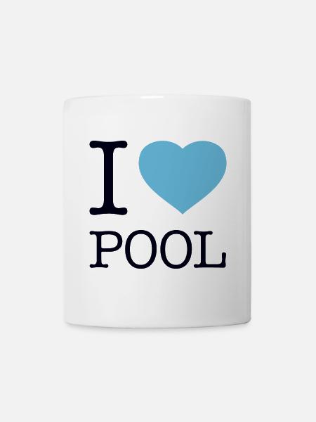 I LOVE POOL - Tasse - Weiß