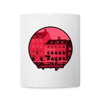 Copenhagen silhouette in red look - Mug - white - Front