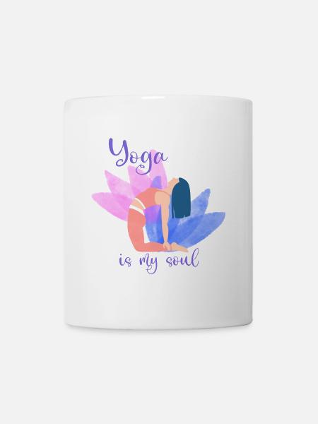 Le yoga est mon âme – Pose colorée - Mug blanc - blanc