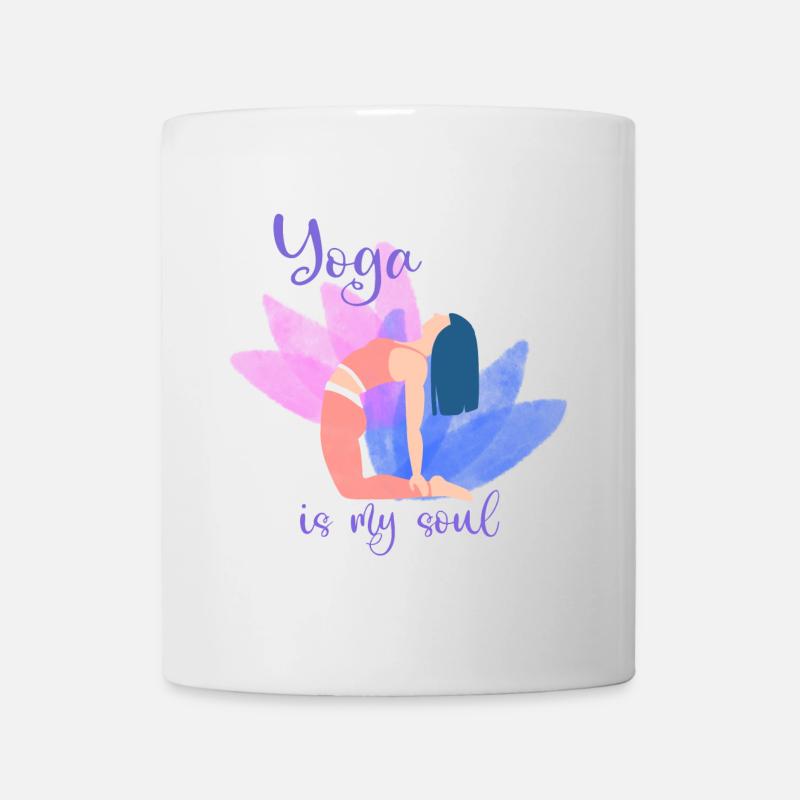 Le yoga est mon âme – Pose colorée - Mug blanc - blanc
