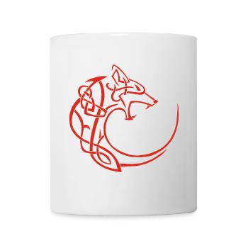 red lunar wolf - Mug - white - Front