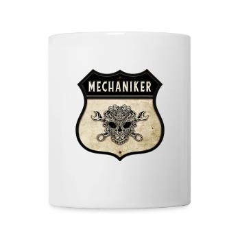 Mechanic Skull Coat of Arms - Mug - white - Front