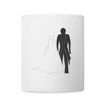 Hochzeits shirt, brautpaar, originelle hochzeit - Tasse - Weiß - Vorne