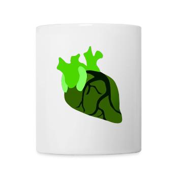 anatomische herzen, Herzform naturmuster, organe - Tasse - Weiß - Vorne