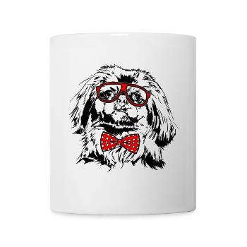 Lustiger PEKINGESE Brille Hunde Hund - Tasse - Weiß - Vorne