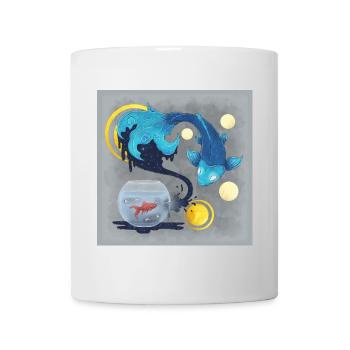 Blue Ink Spirits Poster - Goldfish Dream - Tasse - Weiß - Vorne