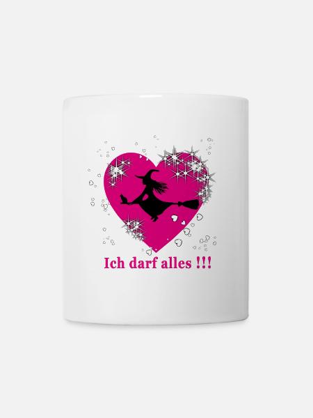 Herzzauber Hexe – Ich darf alles - Tasse - Weiß