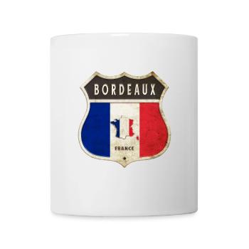 Bordeaux France Armoiries Drapeaux Design - Mug blanc - blanc - Devant