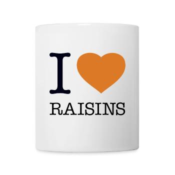 J’AIME LES RAISINS SECS Rosinen - Mug blanc - blanc - Devant