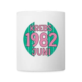 Sternzeichen Krebs JUNI 1982 - Tasse - Weiß - Vorne