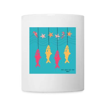 Angeln - Tasse - Weiß - Vorne