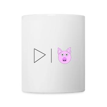 Triangle line wide open swine - Mug - white - Front