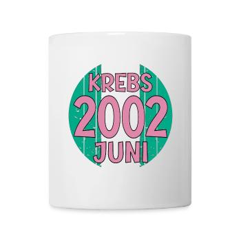 Sternzeichen Krebs Geburtstag Juni 2002 - Tasse - Weiß - Vorne