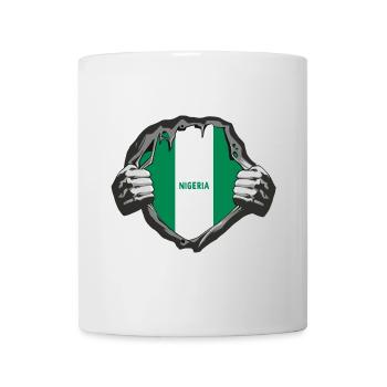 Nigeria Flaggen Design - Tasse - Weiß - Vorne