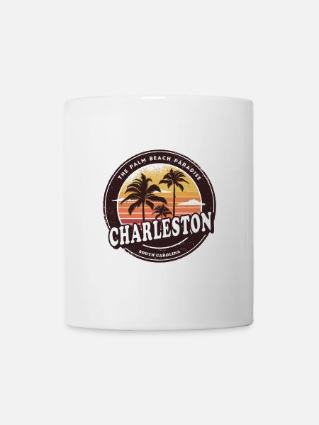Motif plage Charleston Caroline du Sud - Mug blanc - blanc