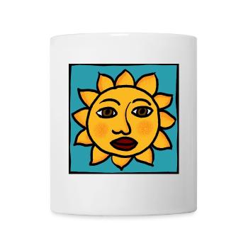 Sonne - Tasse - Weiß - Vorne