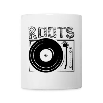roots dj Symbol Plattenspieler icon Logo Grafik - Tasse - Weiß - Vorne