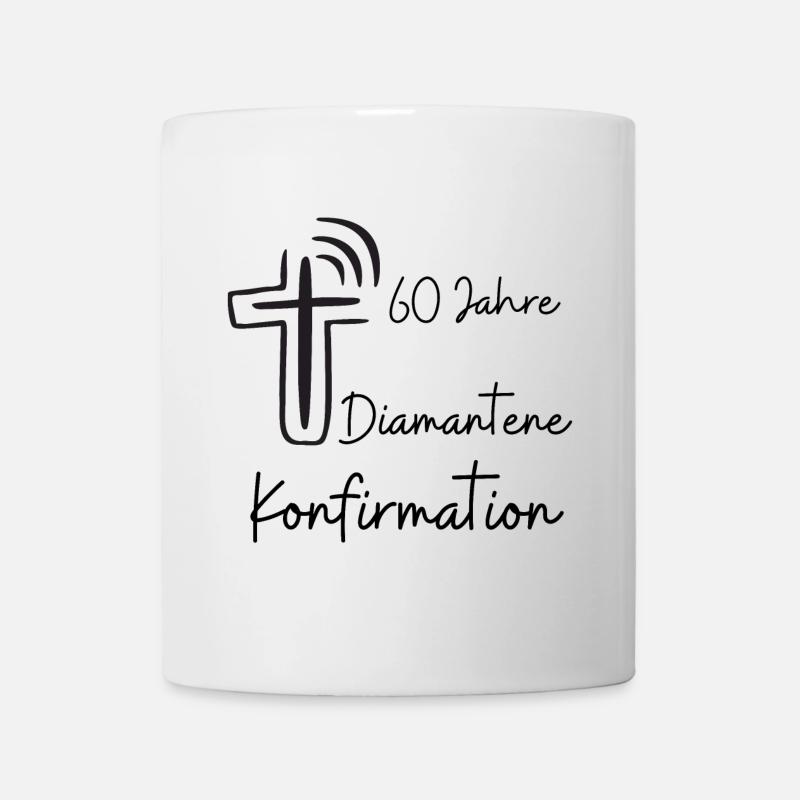 Diamantene Konfirmation 60 Jahre Jubelkonfirmation - Tasse - Weiß