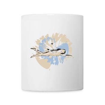Valentinstag Schwimmerin - Tasse - Weiß - Vorne