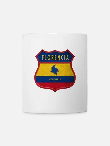 Florencia Kolumbien Wappen Design - Tasse - Weiß