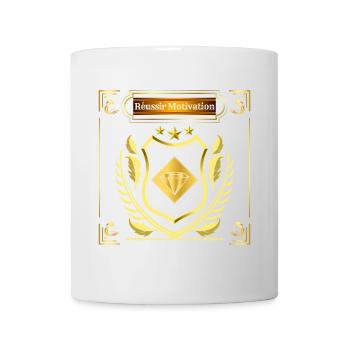 Réussir Motivation / Diamant magique porte-bonheur - Mug blanc - blanc - Devant