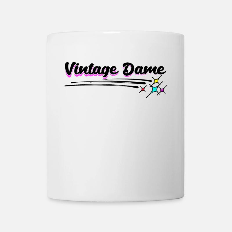 Großmutter Alte Frau Vintage Oma Statement - Tasse - Weiß
