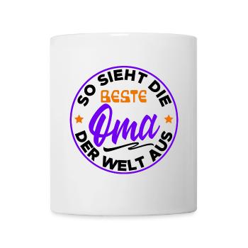 Beste Oma Cool Statement Großmutter Alte Frau - Tasse - Weiß - Vorne