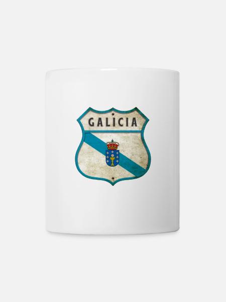 Galicien Wappen Flaggen Design - Tasse - Weiß