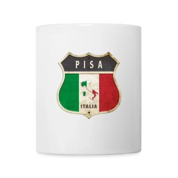Pisa Italien Wappen Flaggen Design - Tasse - Weiß - Vorne