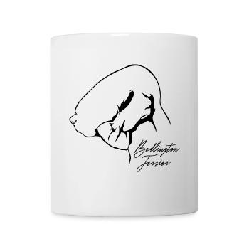 BEDLINGTON TERRIER Profil Chiens Wilsigns - Mug blanc - blanc - Devant