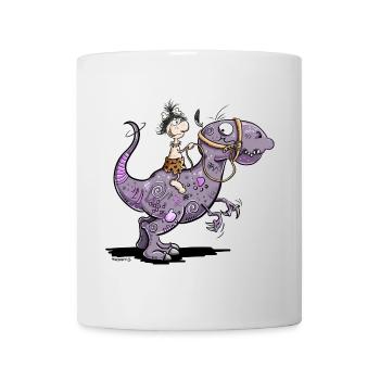 Dinoreiter I Dinosaurier Reiter I Dino - Mug - white - Front