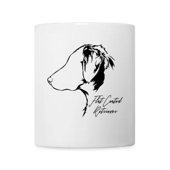 FLAT COATED RETRIEVER Profil Chiens Wilsigns - Mug blanc - blanc - Devant