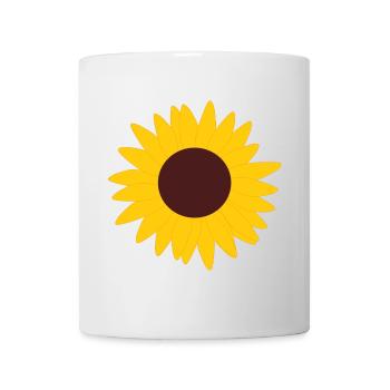 Fleur, Jaune, Fleur Jaune, Fleurs, Tournesol, Fleur - Mug blanc - blanc - Devant