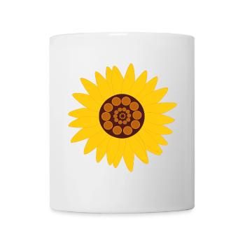 Fleur, Jaune, Fleur Jaune, Fleurs, Tournesol, Fleur - Mug blanc - blanc - Devant