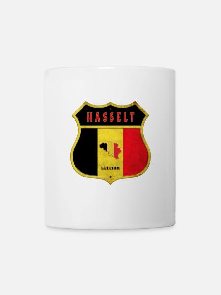 Hasselt Belgien Wappen Flaggen Design - Tasse - Weiß