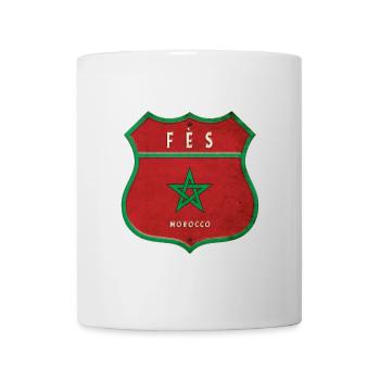 Fes Morocco Coat of Arms Flags Design - Mug - white - Front