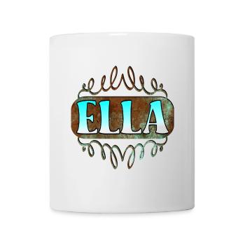 Namenstag Geschenke ELLA MÄDCHENNAME - Tasse - Weiß - Vorne