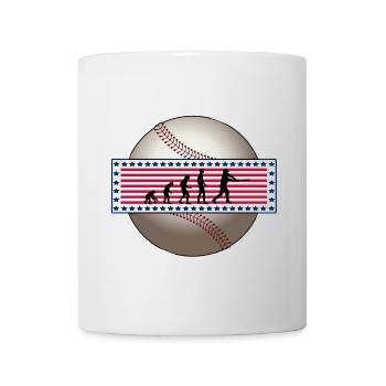 EVOLUTION BASEBALL SPORT USA GESCHENK - Tasse - Weiß - Vorne