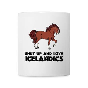 Cool Icelandic Horses Statement Cheval Amour Islandais - Mug blanc - blanc - Devant