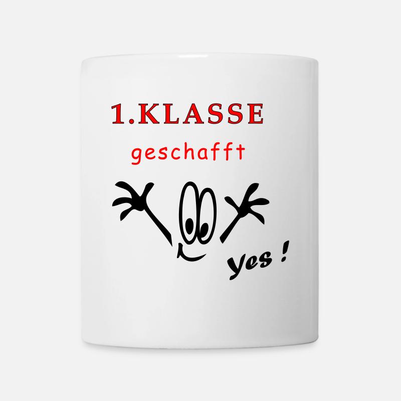 1.Klasse, Schule, yes - Tasse - Weiß