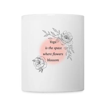 Yoga Raum Blüten erwachen - Tasse - Weiß - Vorne