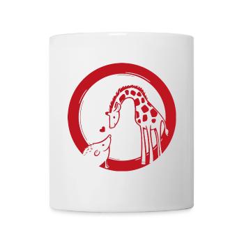 Giraffe und Igel Liebe - Tasse - Weiß - Vorne